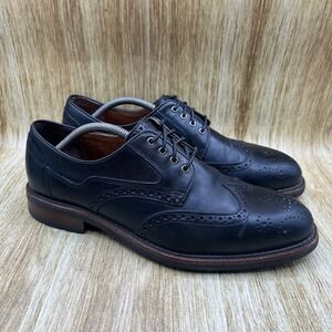 Johnston & Murphy Cambridge Wingtip Men's Size 10 Black‎ Leather Oxford Shoes